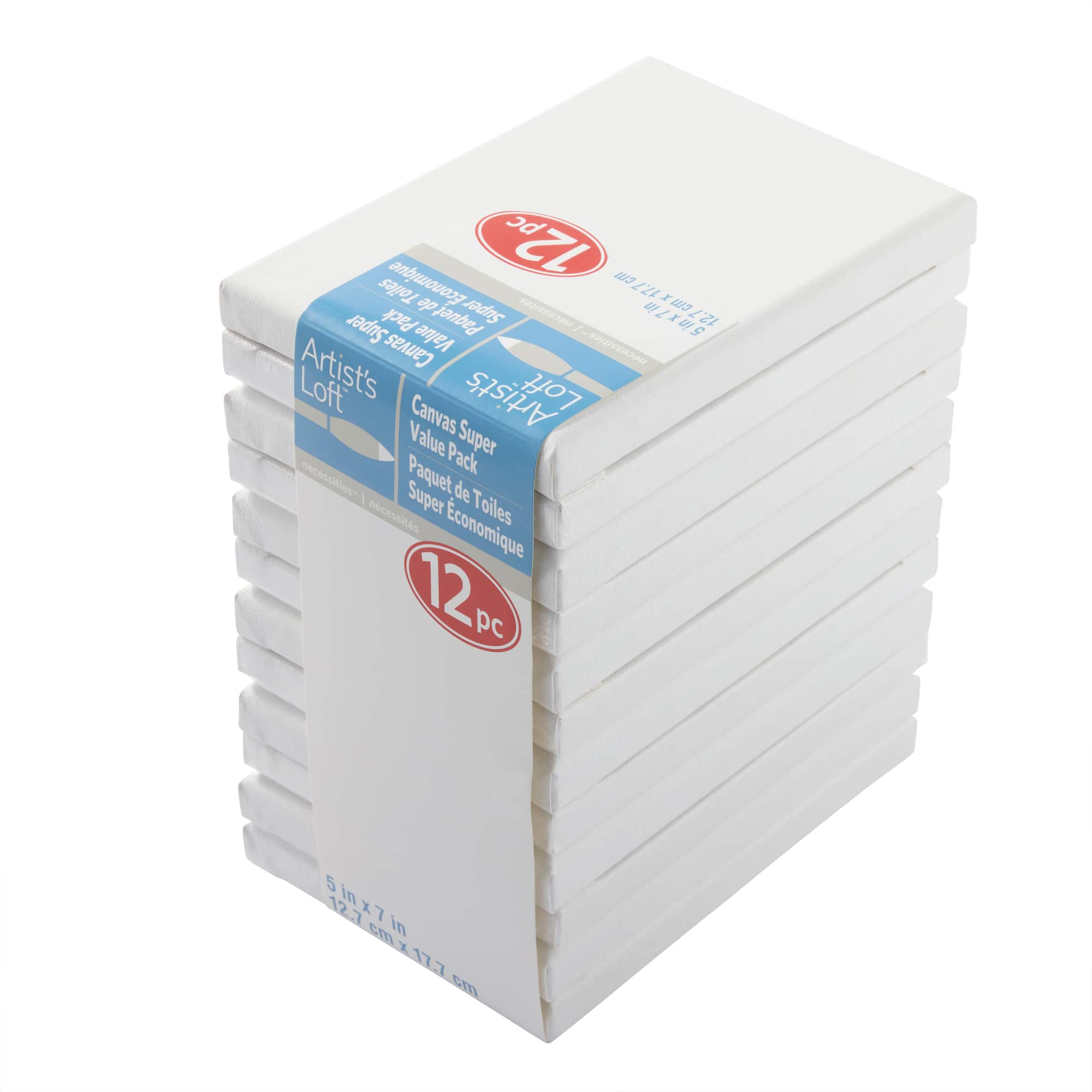 6 Packs: 12 ct. (72 total) 5" x 7" Super Value Canvas by Artist's Loft®